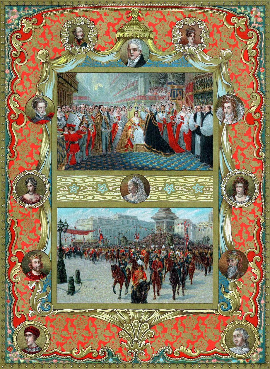 Kuningatar Victorian kruunajaiset 1837 ja kultainen juhlavuosi 1887 tekijältä Unbekannt