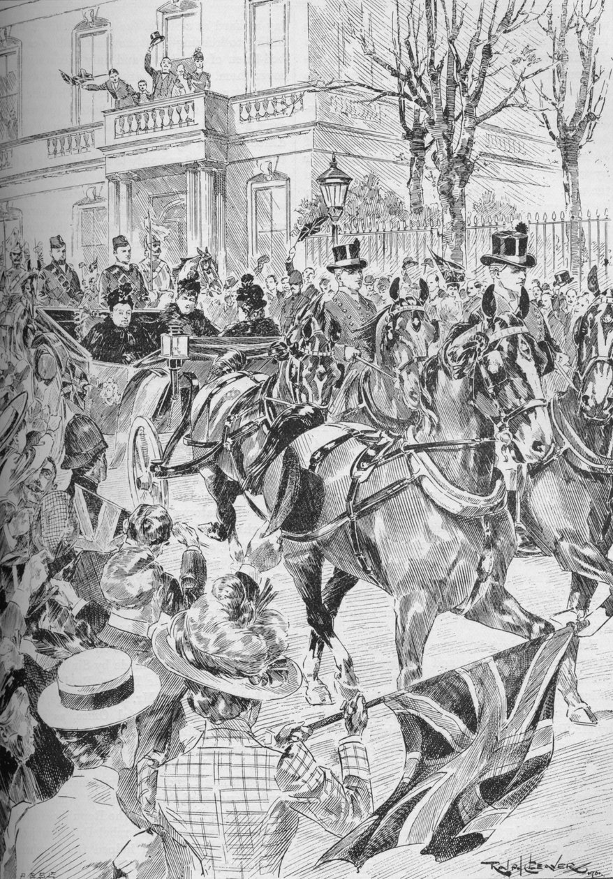 Kuningatar Victorian viimeinen vierailu Lontoossa maaliskuussa 1900 1906 tekijältä Unbekannt