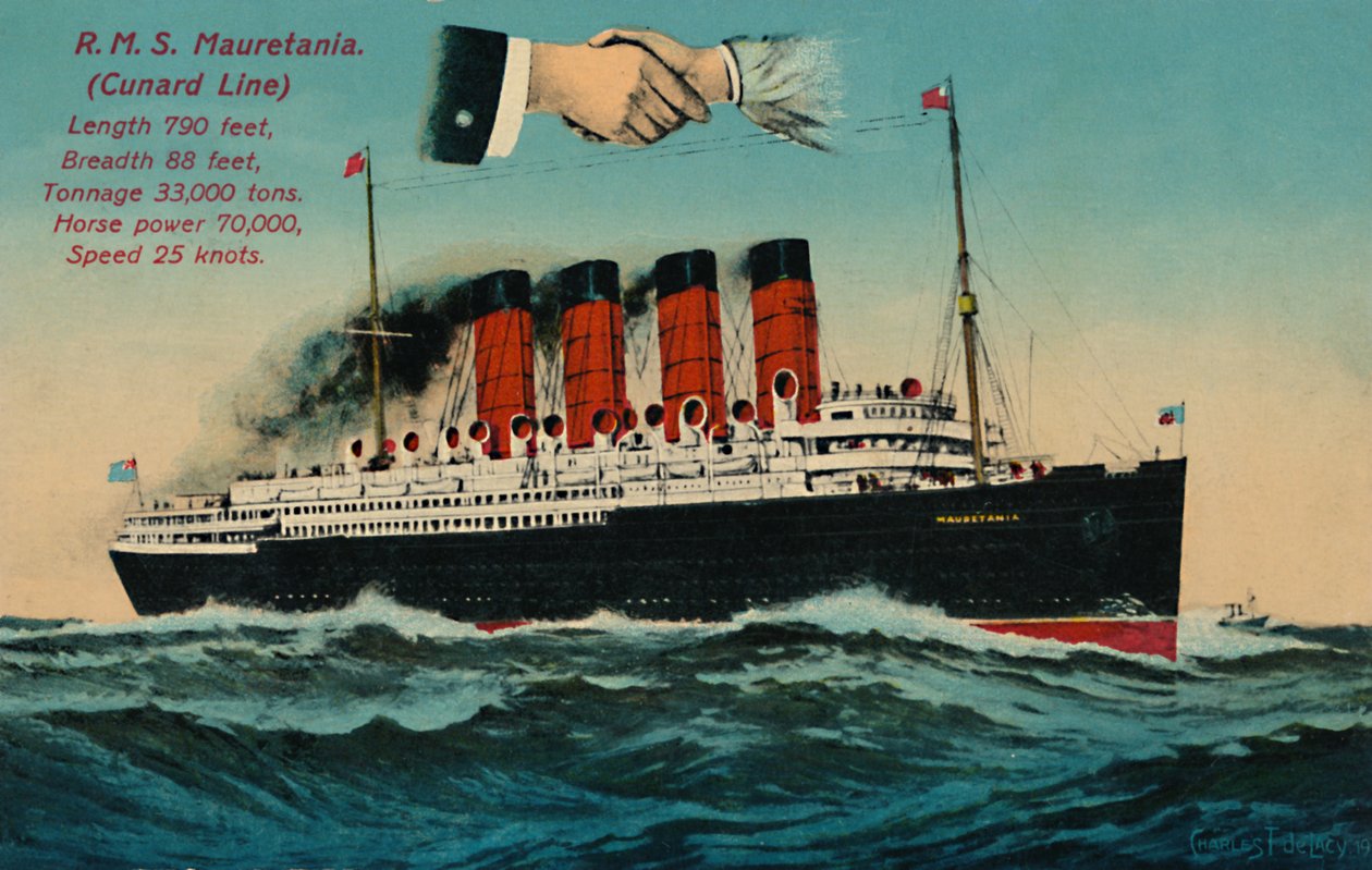 R.M.S. Mauretania. Cunard Line, 1930-luku. tekijältä Unbekannt