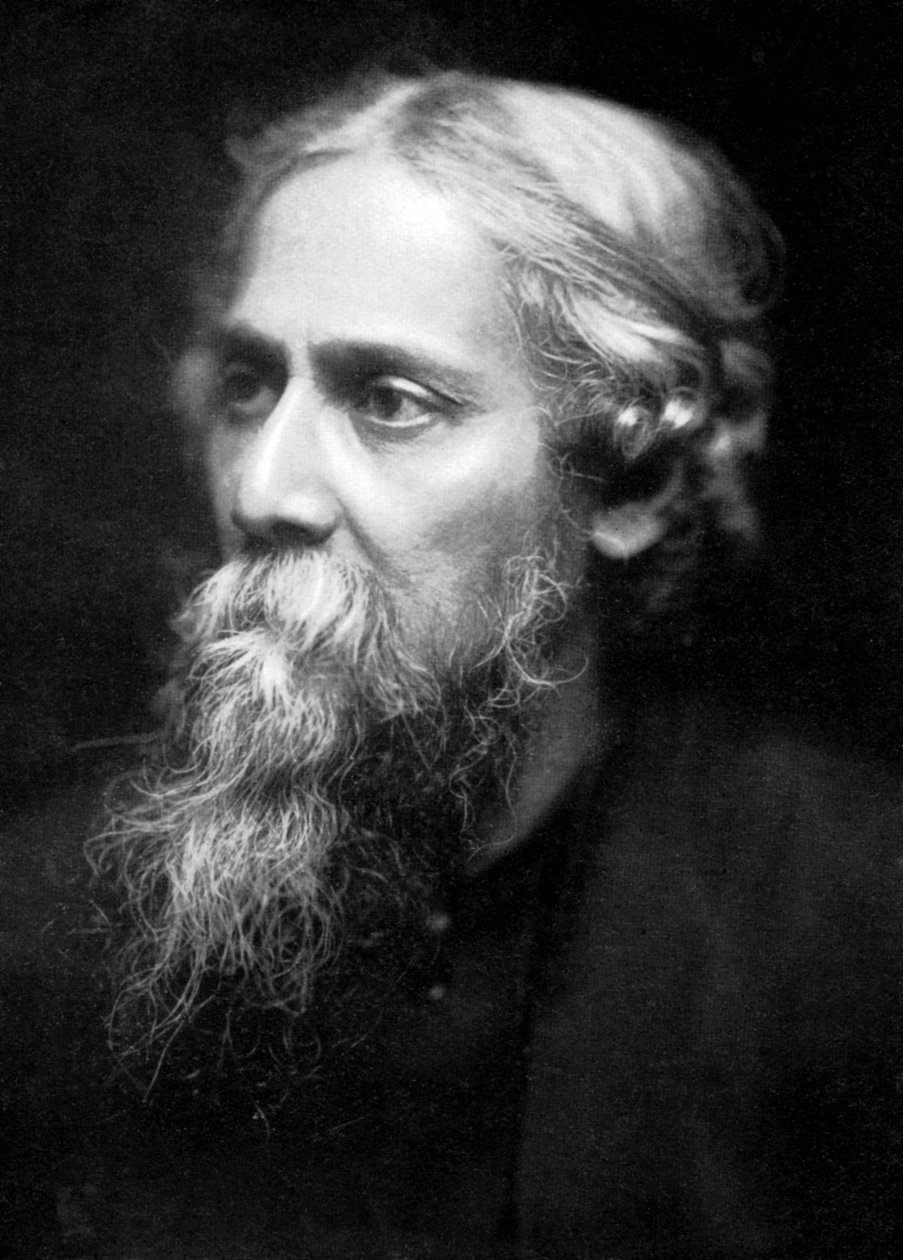 Rabindranath Tagore 1861-1941, intialainen filosofi ja runoilija, n. 1930-1941 tekijältä Unbekannt