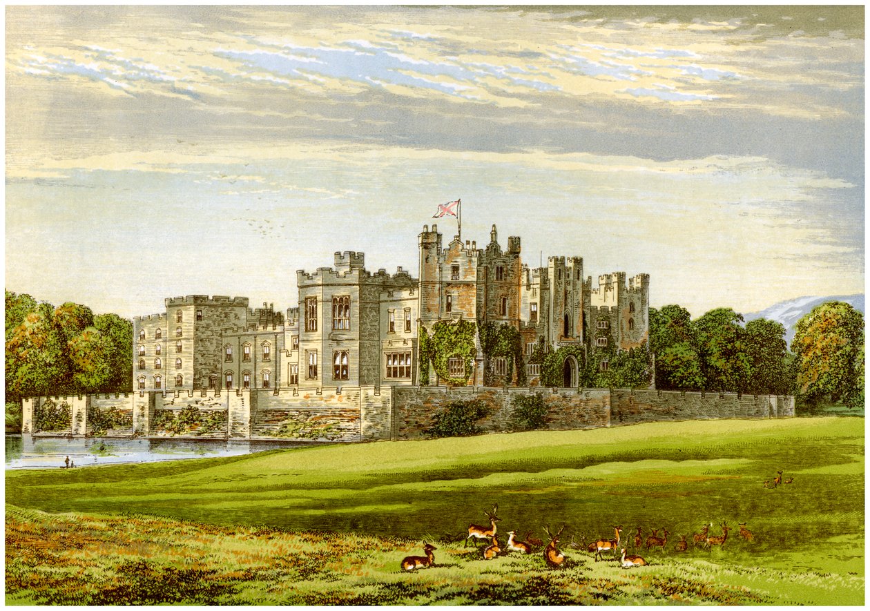 Rabyn linna, Durhamin kreivikunta, Clevelandin herttuan koti, vuodelta 1880 tekijältä Unbekannt