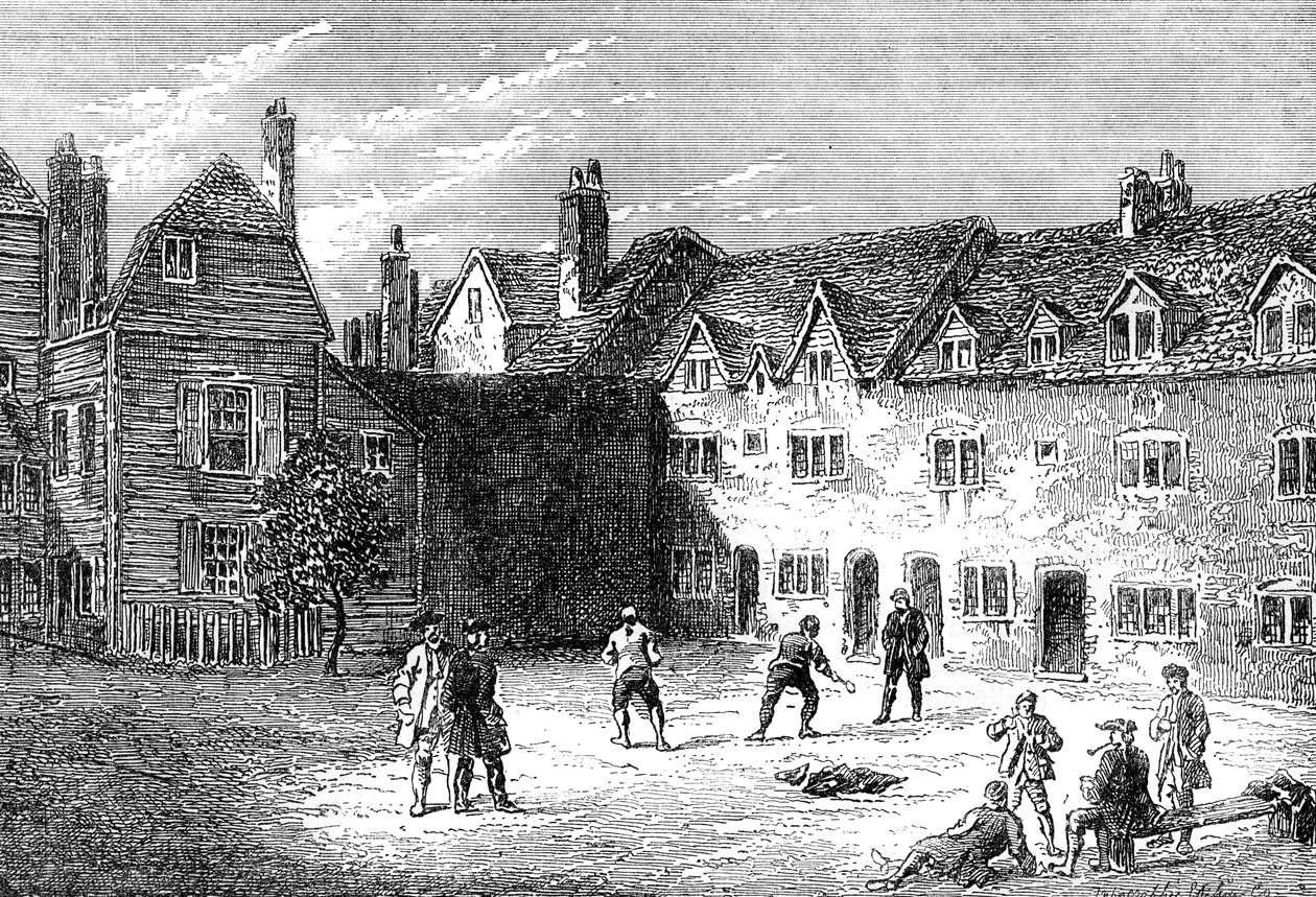 Racquet Court, Marshalsean vankila, 1800-luku tekijältä Unbekannt