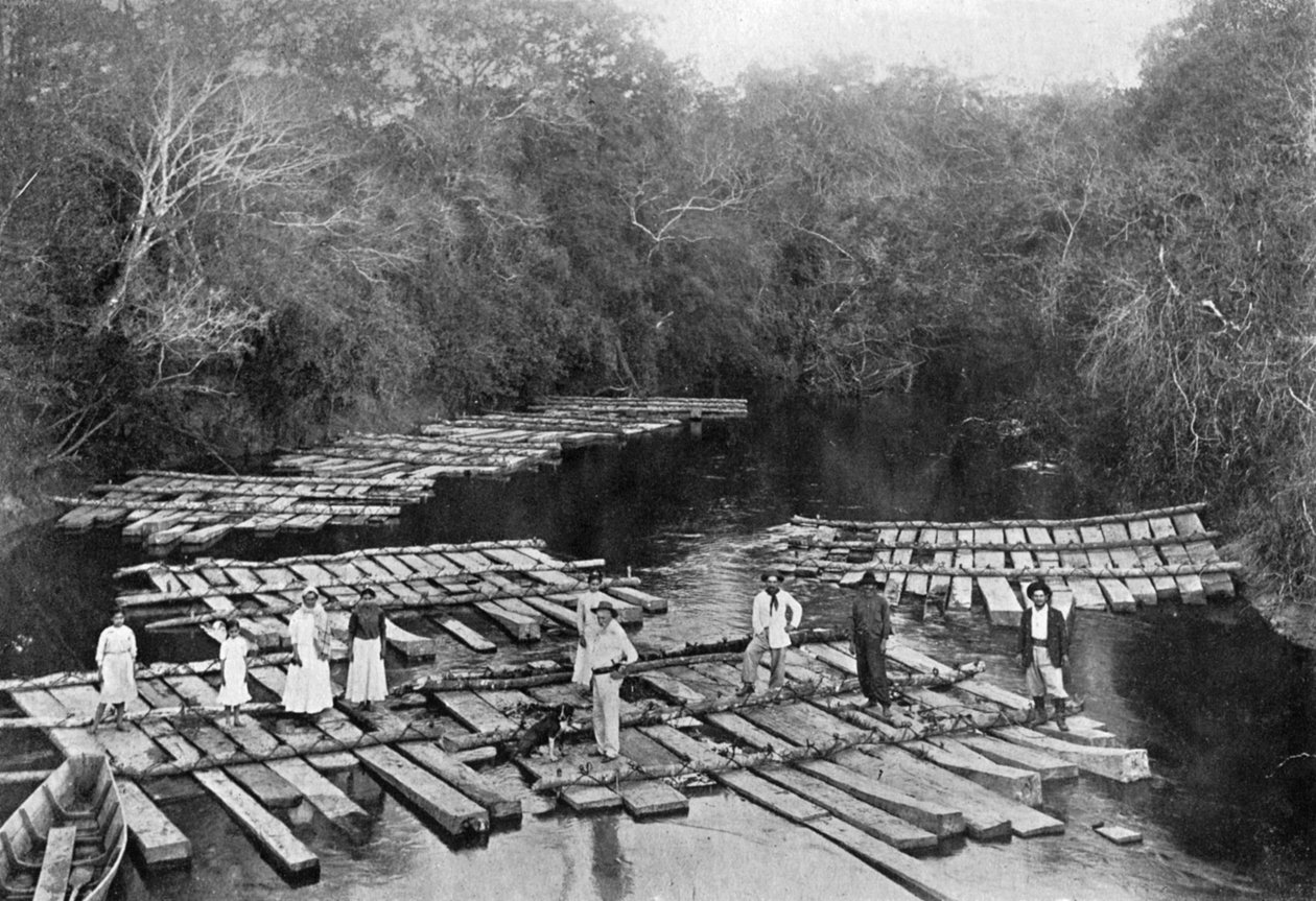 Lauttoja Tebicuary-mi-joella, Paraguay, 1911 tekijältä Unbekannt