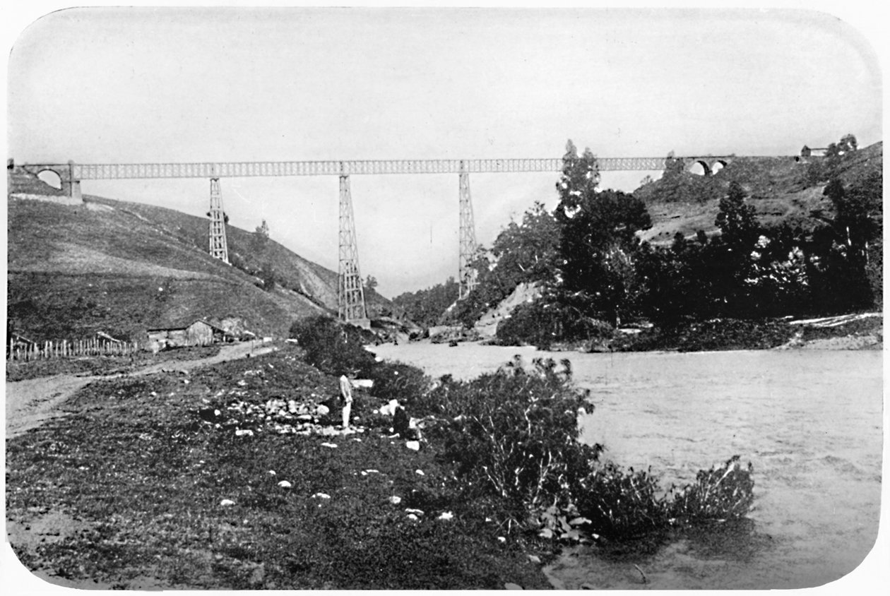 Rautatiesilta Malleco-joen yli, Araucania, 1911 tekijältä Unbekannt
