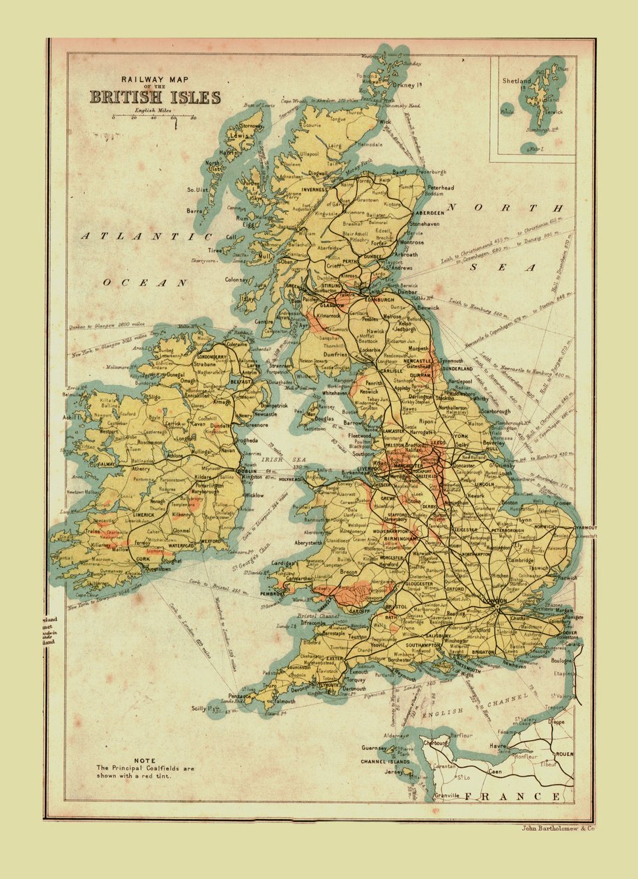 Brittisaarten rautatiekartta, 1902. tekijältä Unbekannt