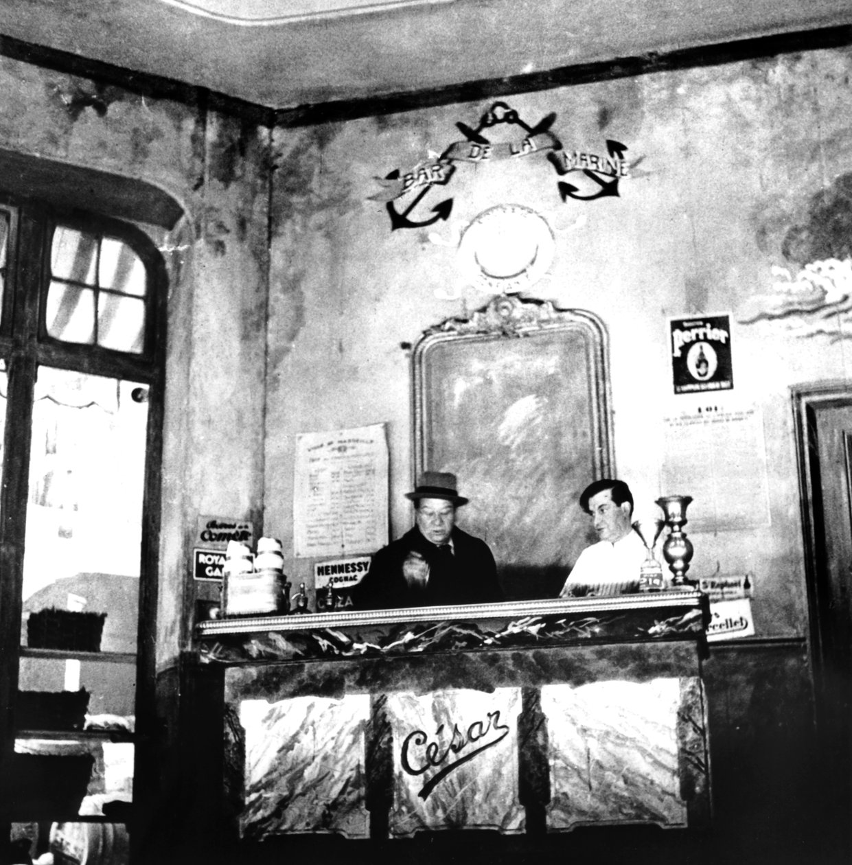 Raimu, ranskalainen näyttelijä, esiintyy esityksessä Marcel Pagnols näytelmässä Cesar, c1936-1946 tekijältä Unbekannt