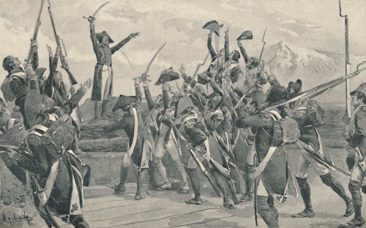 Rampons-sotilaat vannovat valan olla koskaan antautumatta, 1796, 1896 tekijältä Unbekannt