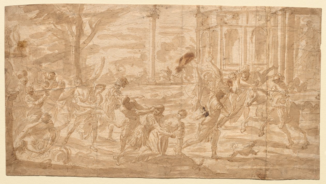 Sabiinien raiskaus, 1700-luku. tekijältä Unbekannt