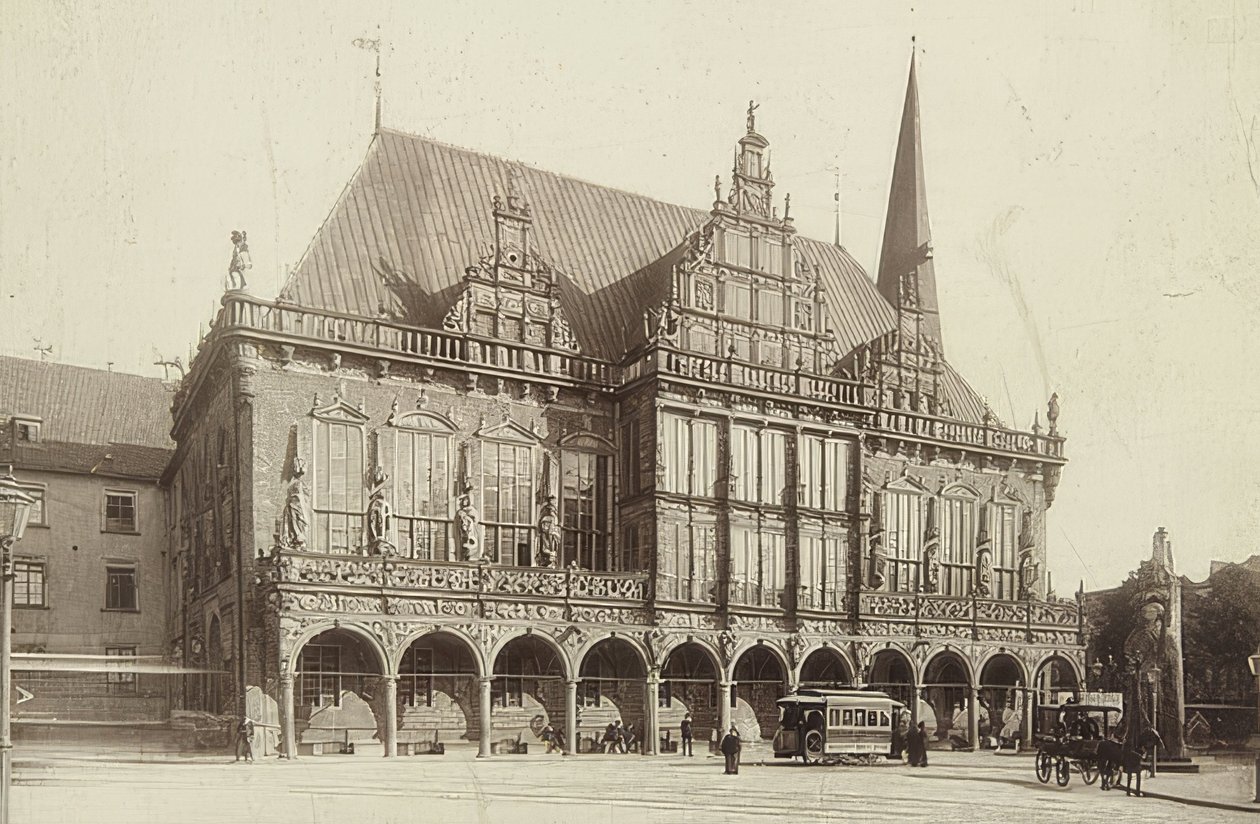 Bremenin kaupungintalo. Noin 1900 tekijältä Unbekannt