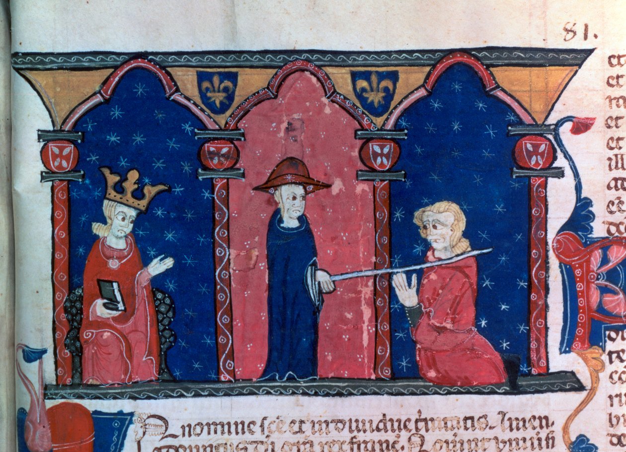 Raymond VII saa anteeksiannon, c1296 tekijältä Unbekannt