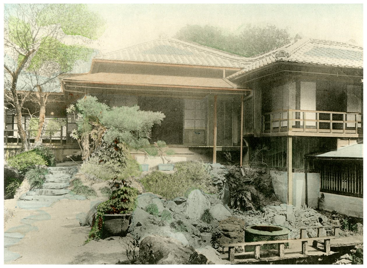 Japanilaisen talon takakulma, 1904 tekijältä Unbekannt