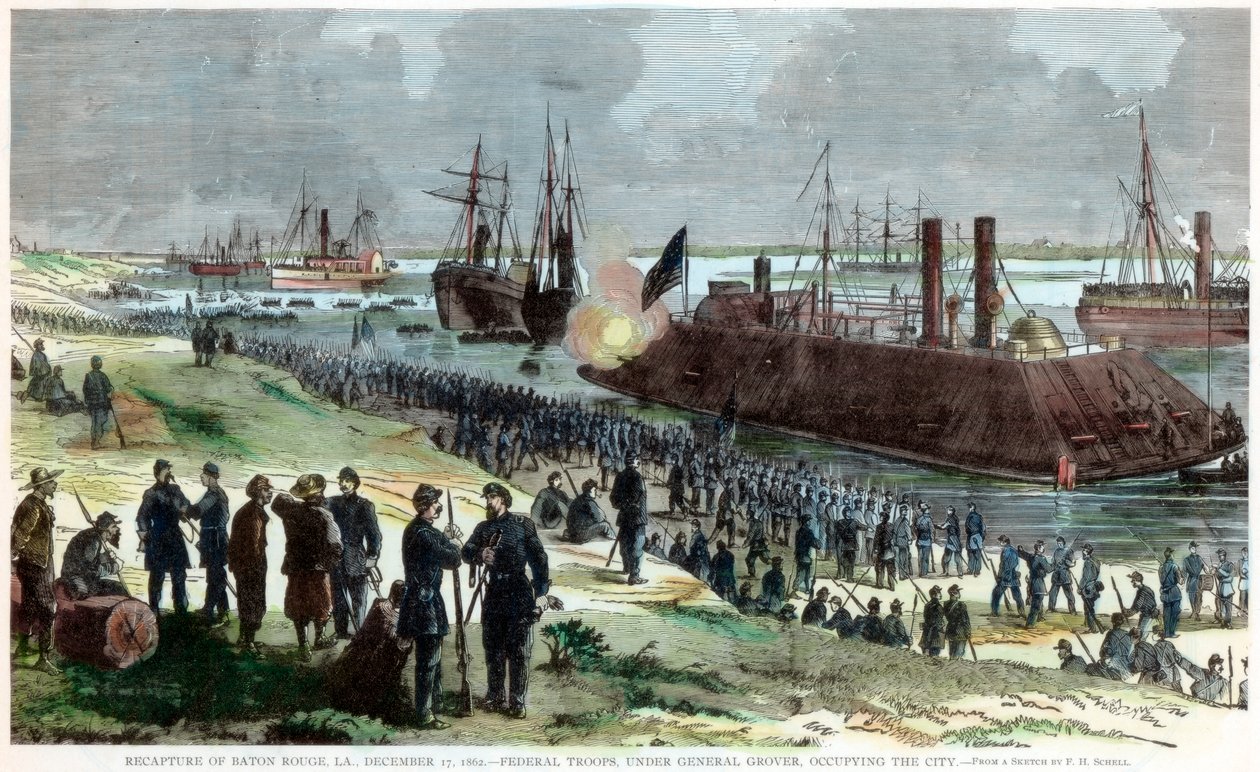 Baton Rougen takaisinvaltaus, Louisiana, Amerikan sisällissota, 17. joulukuuta 1862 tekijältä Unbekannt