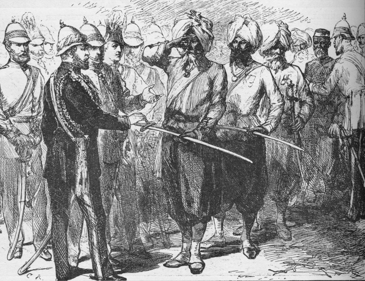 Vastaanotto Lucknowin puolustuksessa eloonjääneille Intiassa tammikuussa 1876 1908 tekijältä Unbekannt