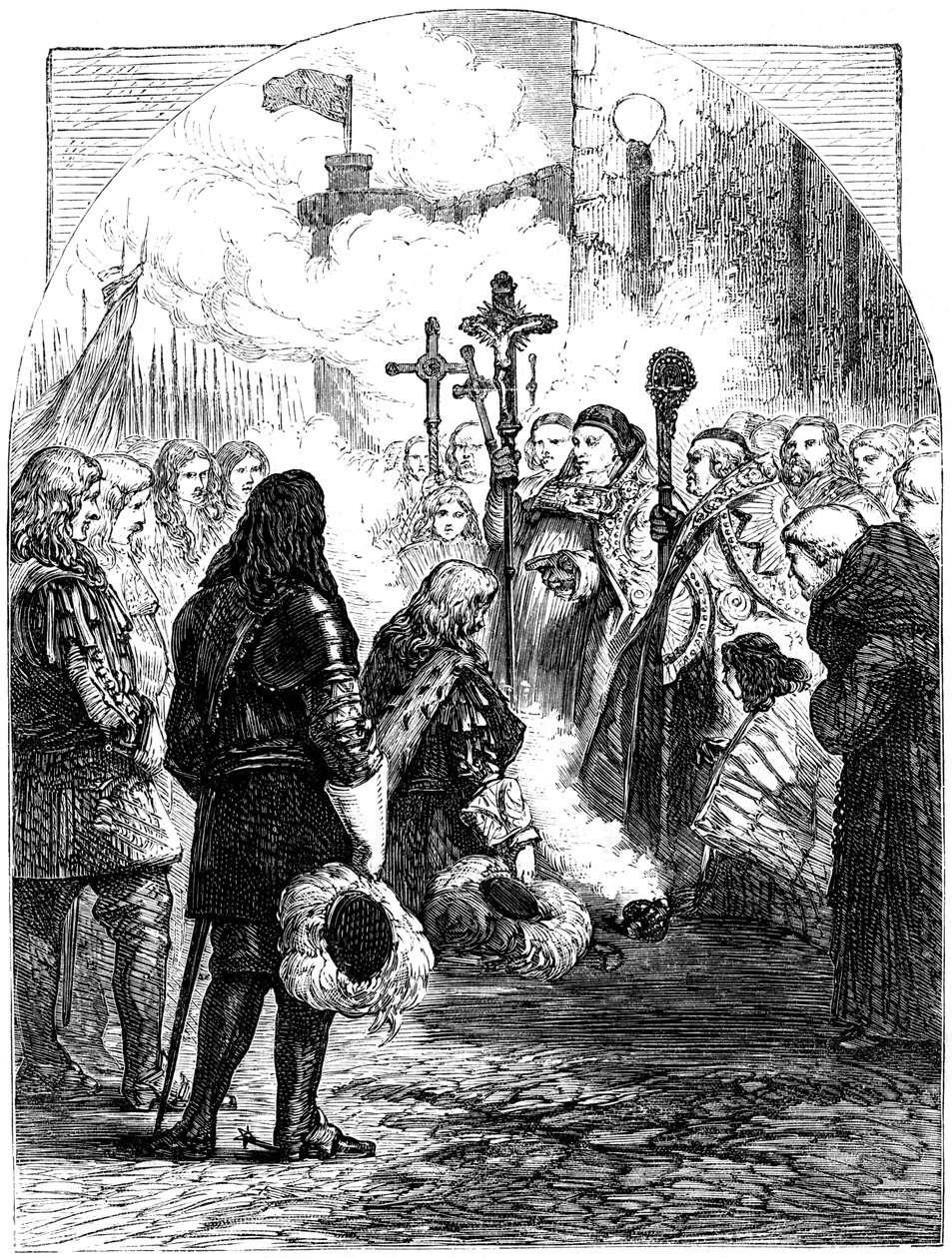 James II:n vastaanotto Dublinissa, 1689 tekijältä Unbekannt