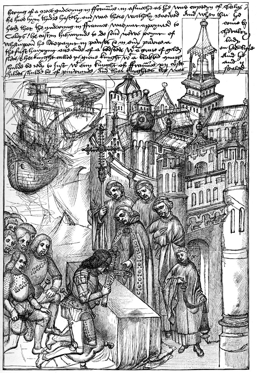 Warwickin jaarlin Richard de Beauchampin vastaanotto, 1400-luku, 1893 tekijältä Unbekannt