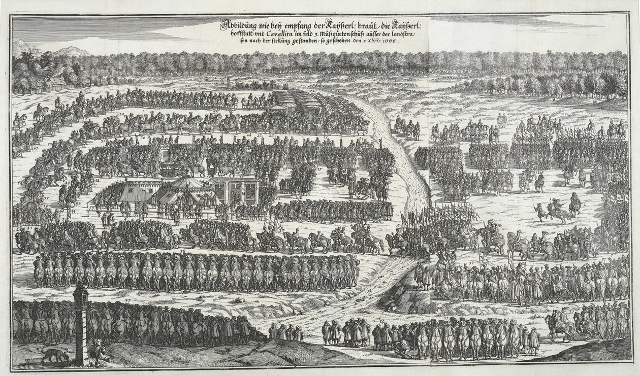Espanjalaisen Infanta Margaret Theresan vastaanotto Wienissä 6. joulukuuta 1666. tekijältä Unbekannt