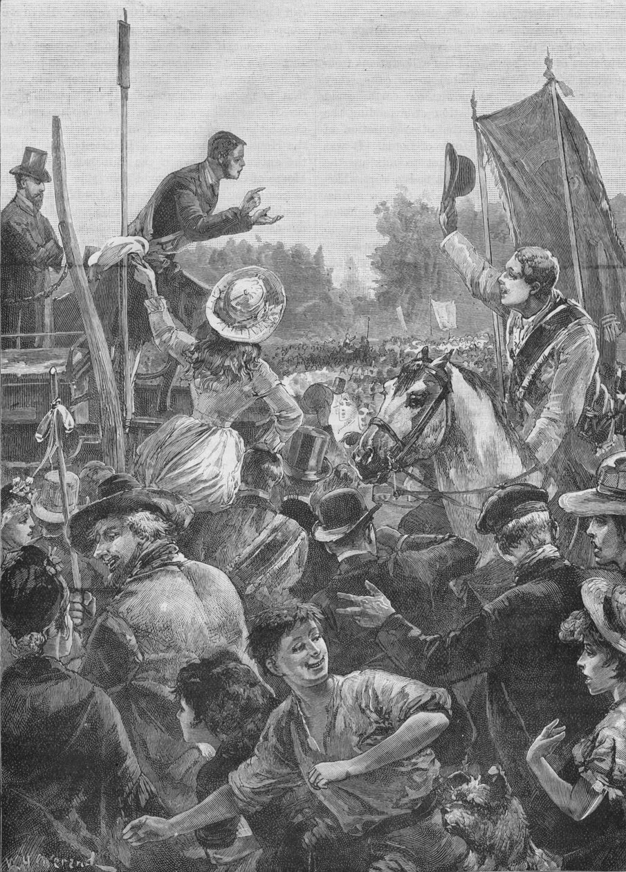 Uudistusmielenosoitus Hyde Parkissa Lontoossa 1800-luvulla 1906 tekijältä Unbekannt