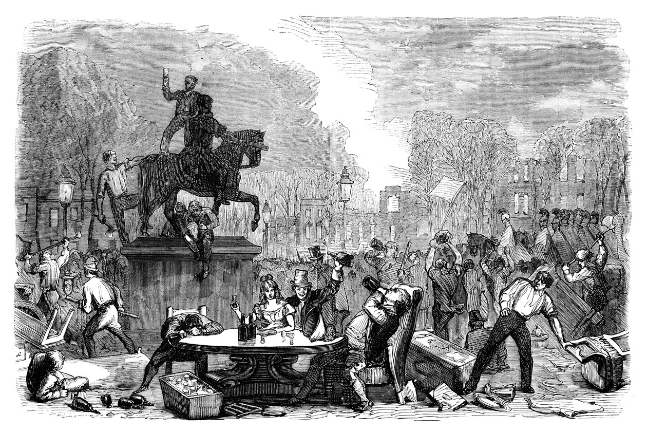 Uudistusmellakat Queens Squarella, Bristol, 1831 c1895 tekijältä Unbekannt