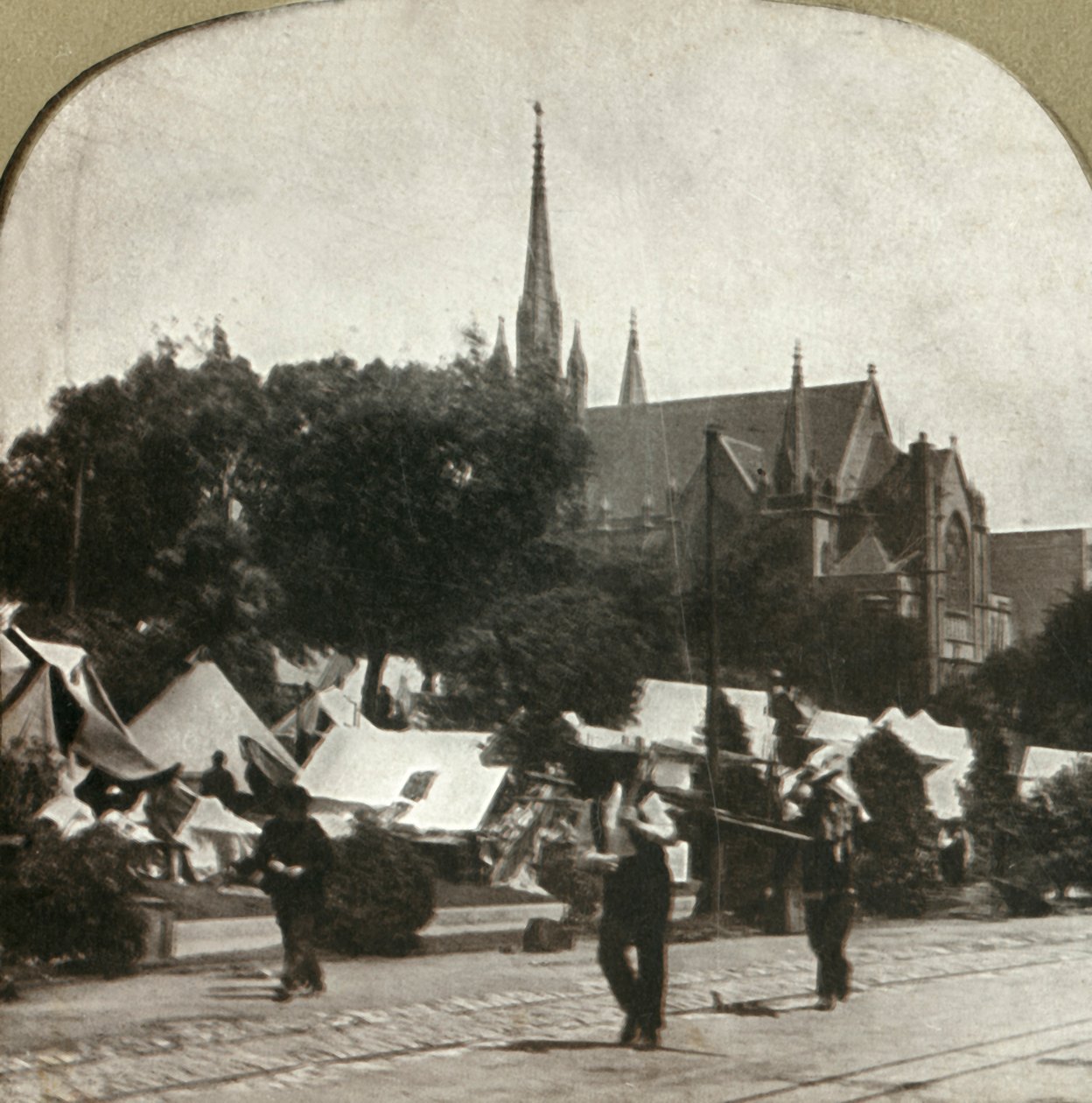 Pakolaisleiri Jefferson Squarella, 1906. tekijältä Unbekannt
