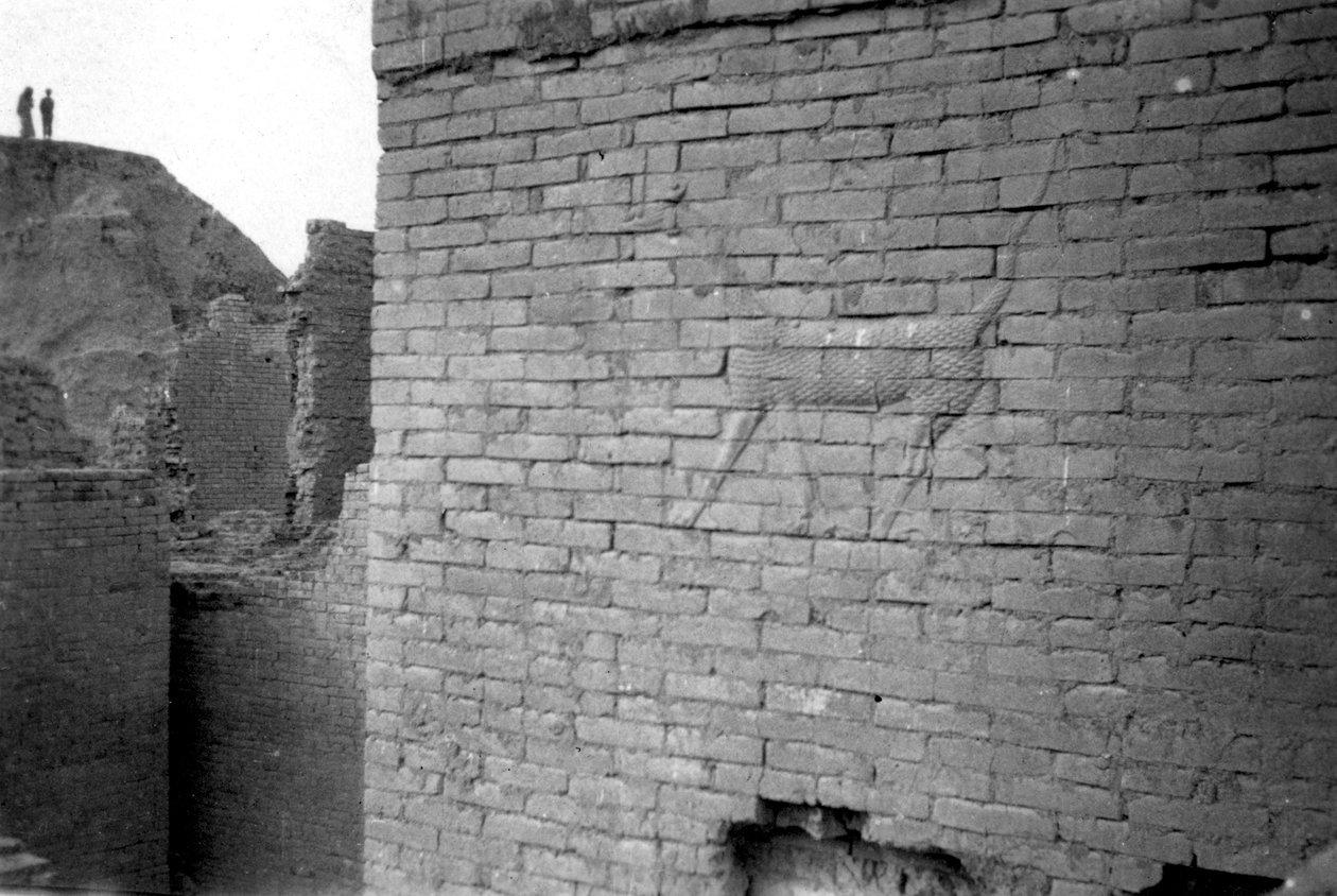Relief Ishtarin portilla, Babylon, 1917-1919 tekijältä Unbekannt