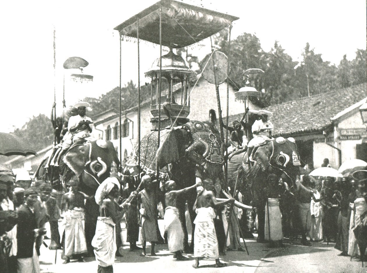 Uskonnollinen kulkue, Colombo, Ceylon, 1895. tekijältä Unbekannt