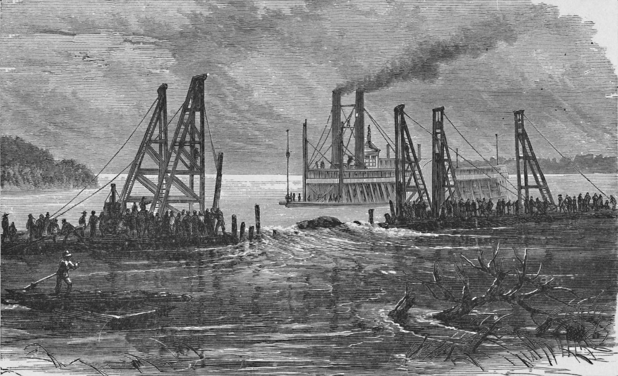 Snags poistaminen ruoppauksella, 1883 tekijältä Unbekannt