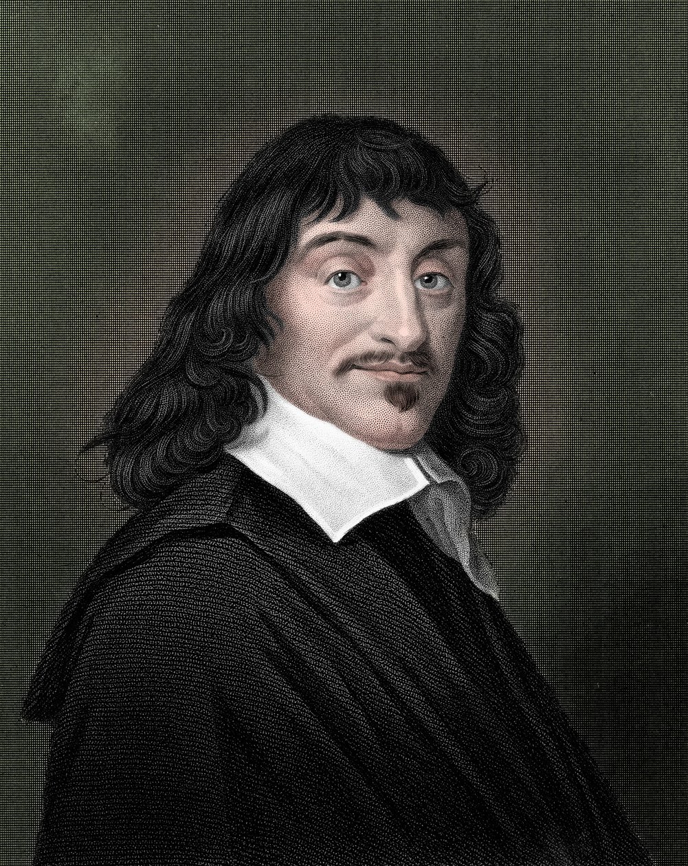 Rene Descartes, ranskalainen filosofi ja matemaatikko, 1835 tekijältä Unbekannt