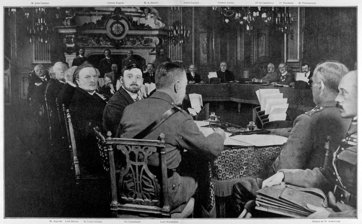 Liittoutuneiden hallitusten edustajat, Pariisi, ensimmäinen maailmansota, 27.-29. maaliskuuta 1916 tekijältä Unbekannt