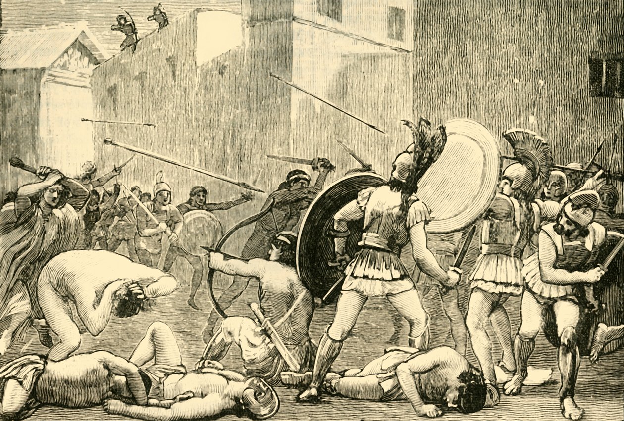 Pyrrhoksen karkottaminen Spartasta, 1890. tekijältä Unbekannt