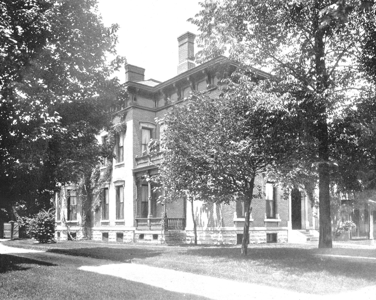 Entisen presidentin Harrisonin asuinpaikka, Indianapolis, Indiana, USA, 1900. tekijältä Unbekannt
