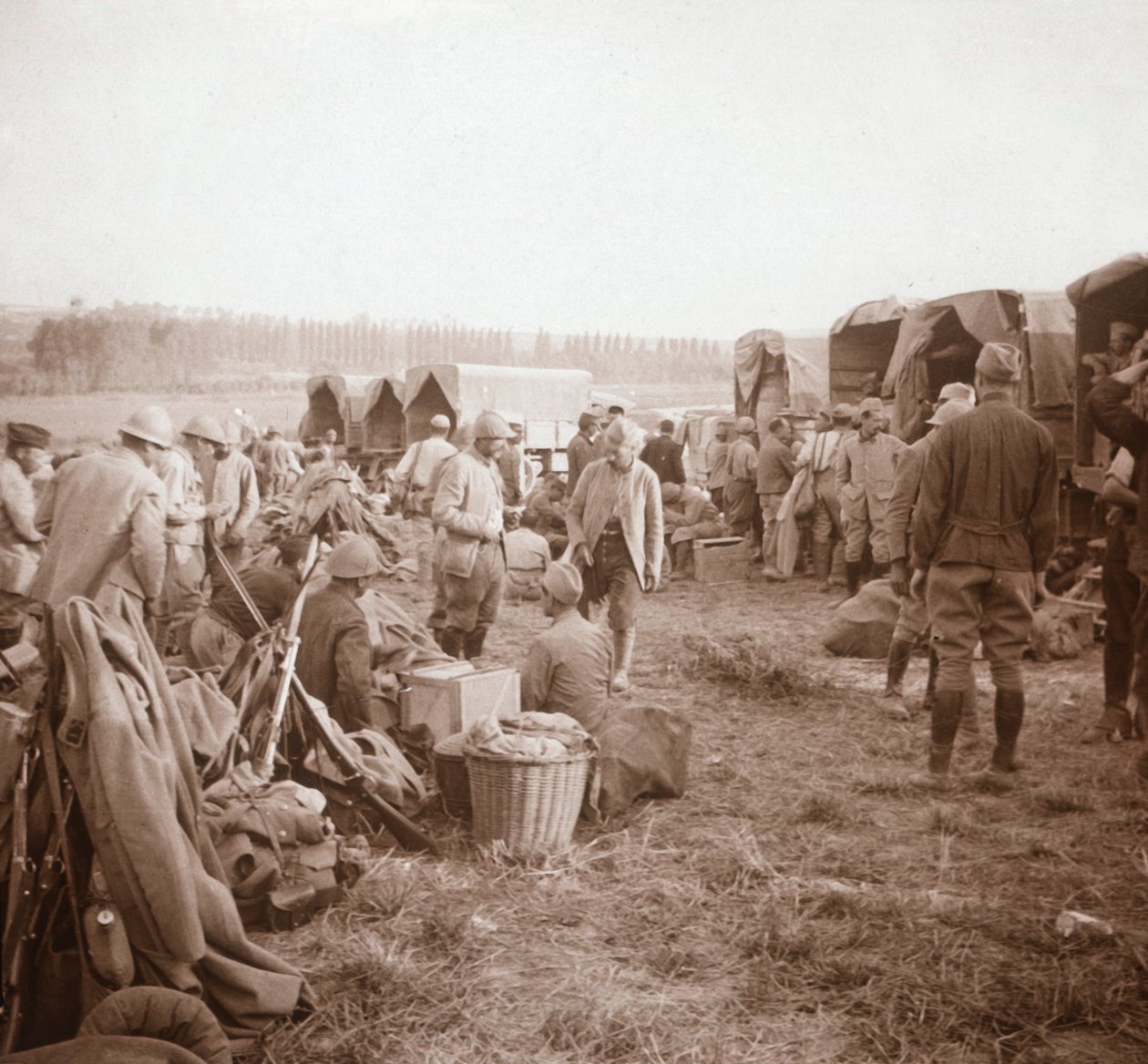 Rest-stop, Genicourt, Pohjois-Ranska, c1914-c1918 tekijältä Unbekannt
