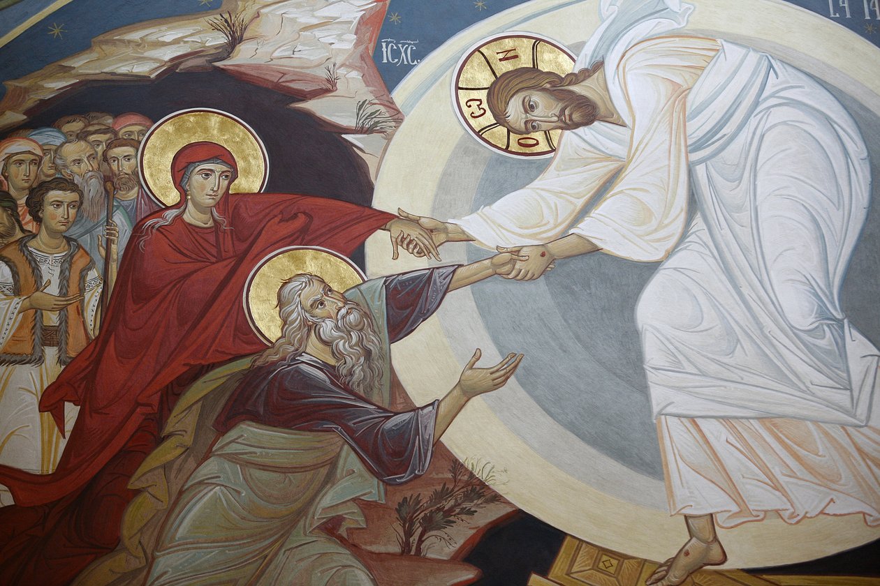 Ylösnousemus. Jeesus, Adam ja Eeva Wien Itävalta tekijältä Unbekannt