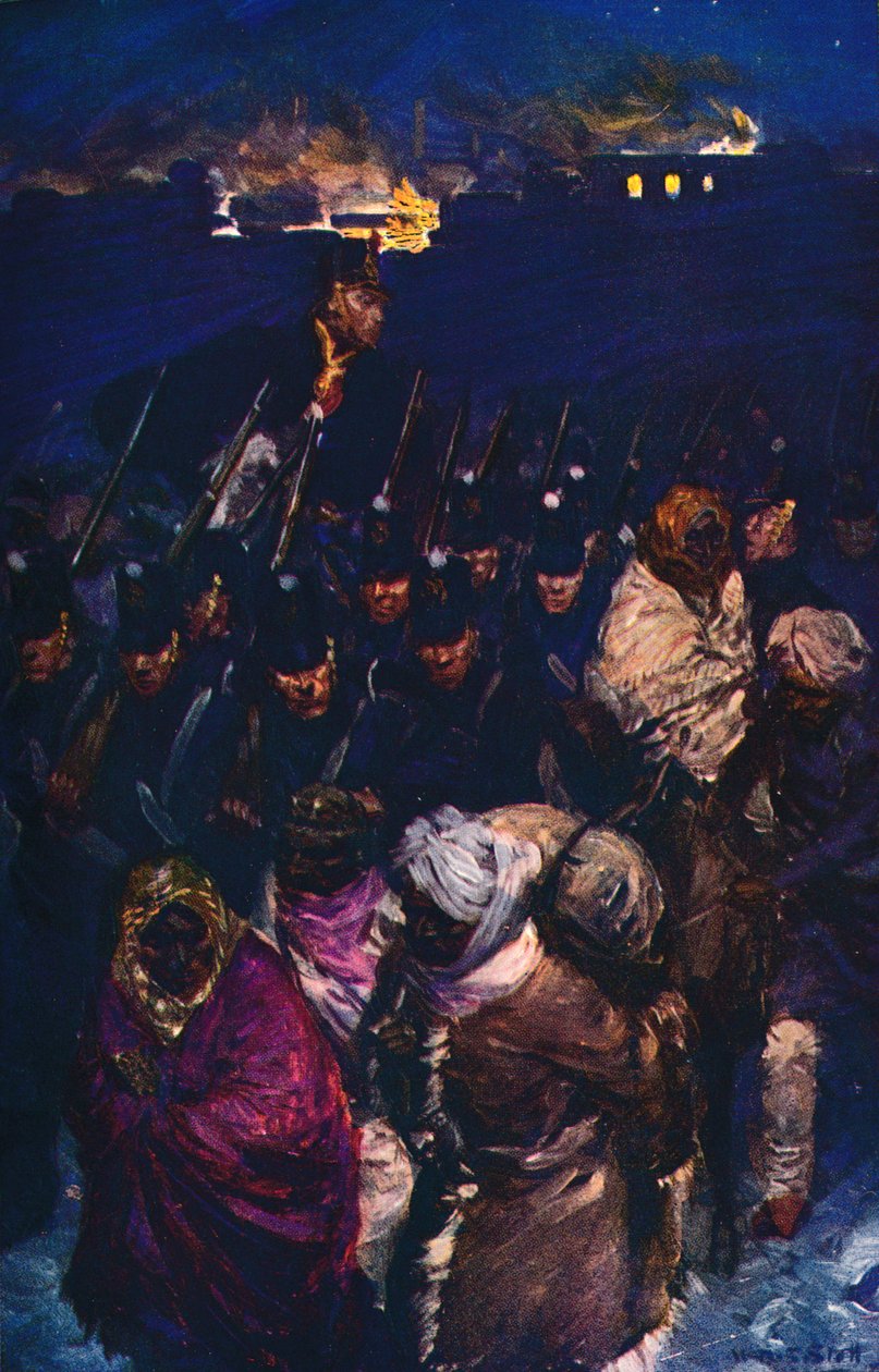 Brittiarmeijan vetäytyminen Kabulista, n. 1912 tekijältä Unbekannt