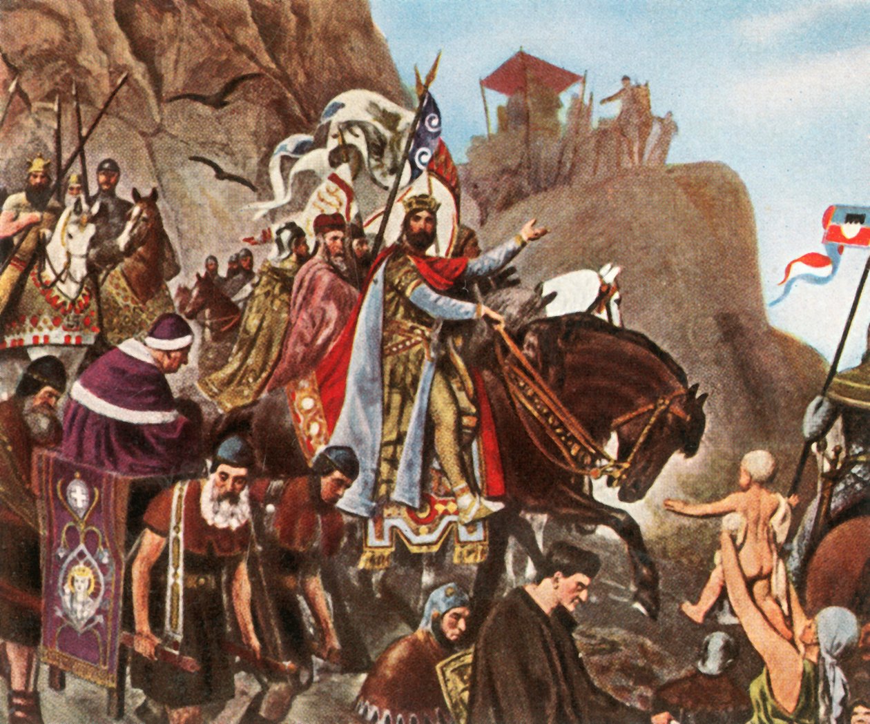 Henrik III:n paluu ensimmäiseltä matkaltaan Roomaan, 1936. tekijältä Unbekannt
