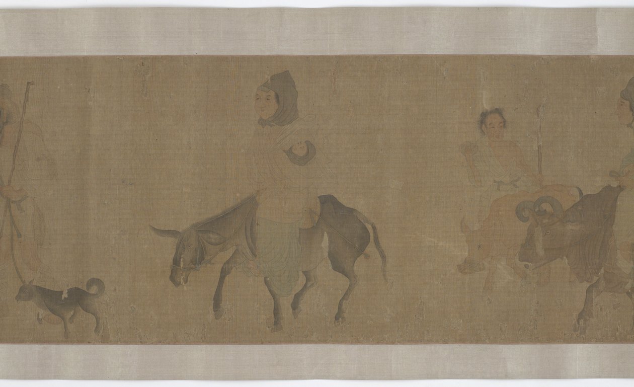 Paluu kotiin sadonkorjuun jälkeen, Yuan- tai Ming-dynastia, 1300-1400-luku. tekijältä Unbekannt