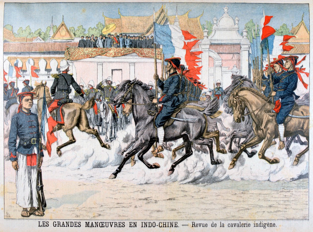 Katsaus alkuperäiskansojen ratsuväkiin, Ranskan Indokiinassa, 1903 tekijältä Unbekannt