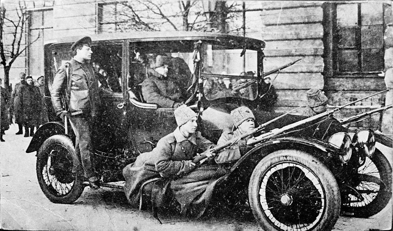 Vallankumouskaarti Pietarissa, Venäjä, Venäjän vallankumous, 1917 tekijältä Unbekannt