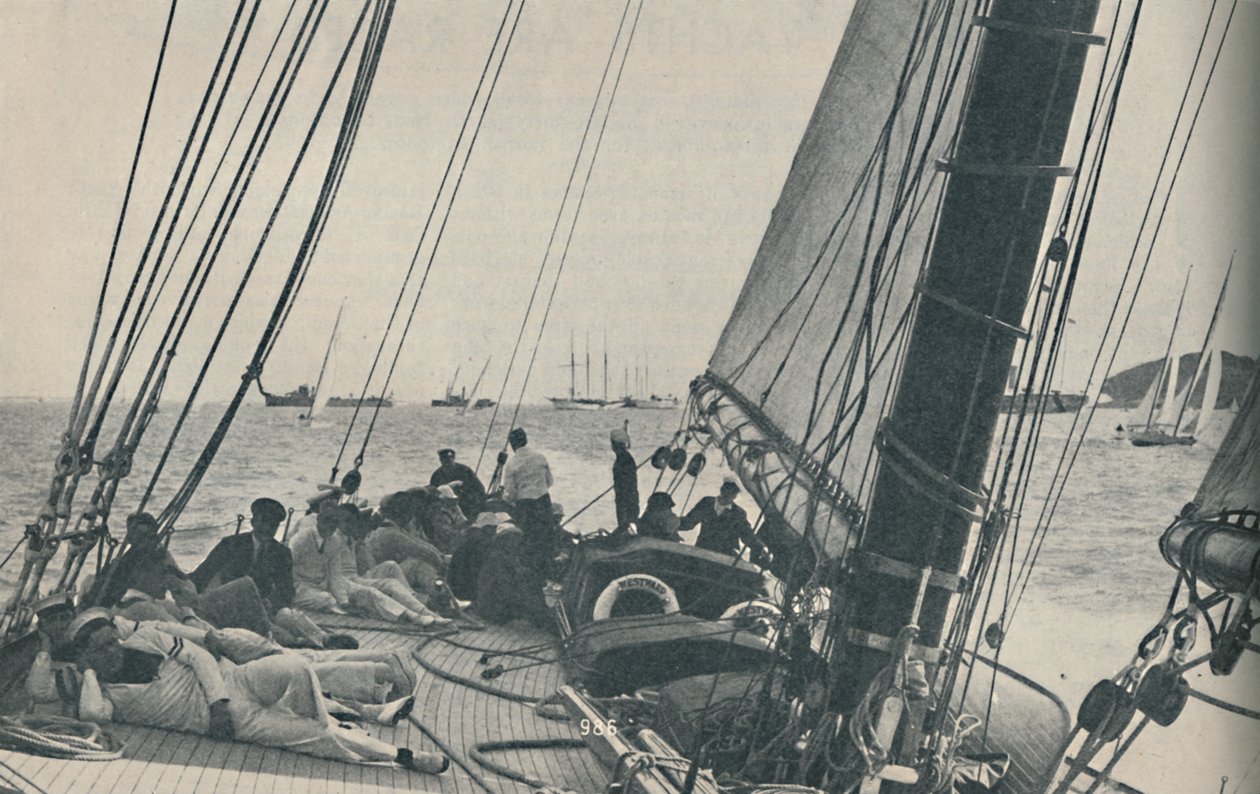 Iso-Britannian suurimmat kilpa-alukset kilpailevat Cowes-viikolla vuonna 1937 tekijältä Unbekannt