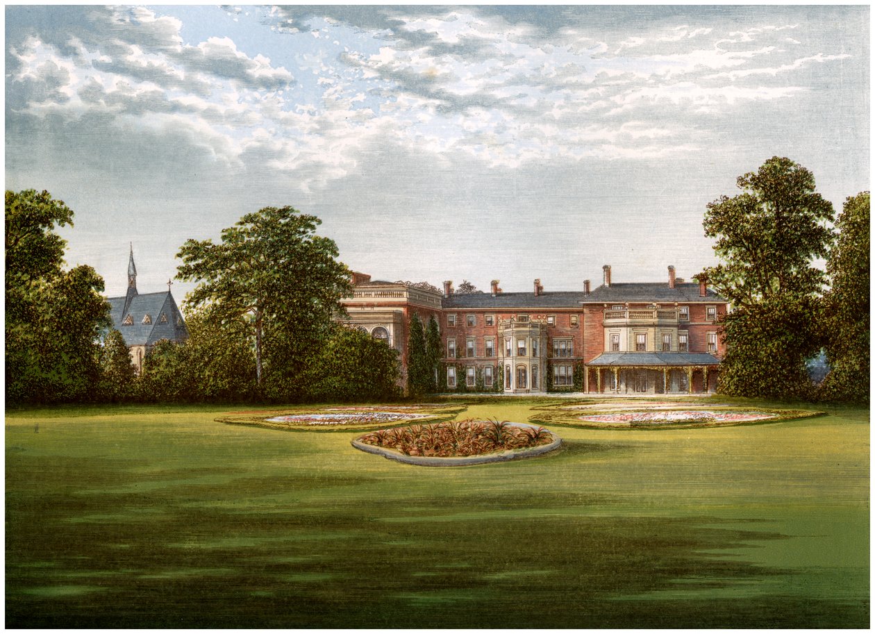 Rhydd Court, Worcestershire, Baronet Lechmeren koti, 1880 tekijältä Unbekannt