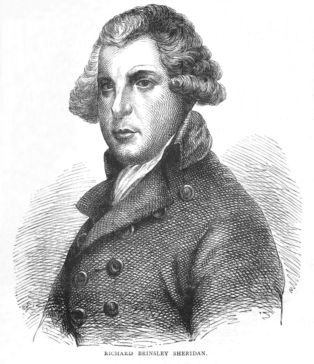 Richard Brinsley Sheridan, irlantilainen näytelmäkirjailija, runoilija ja poliitikko, 1875 1878 tekijältä Unbekannt