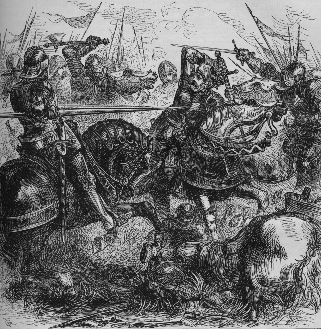 Richard III Bosworthissa, 22. elokuuta 1485, c1880 tekijältä Unbekannt
