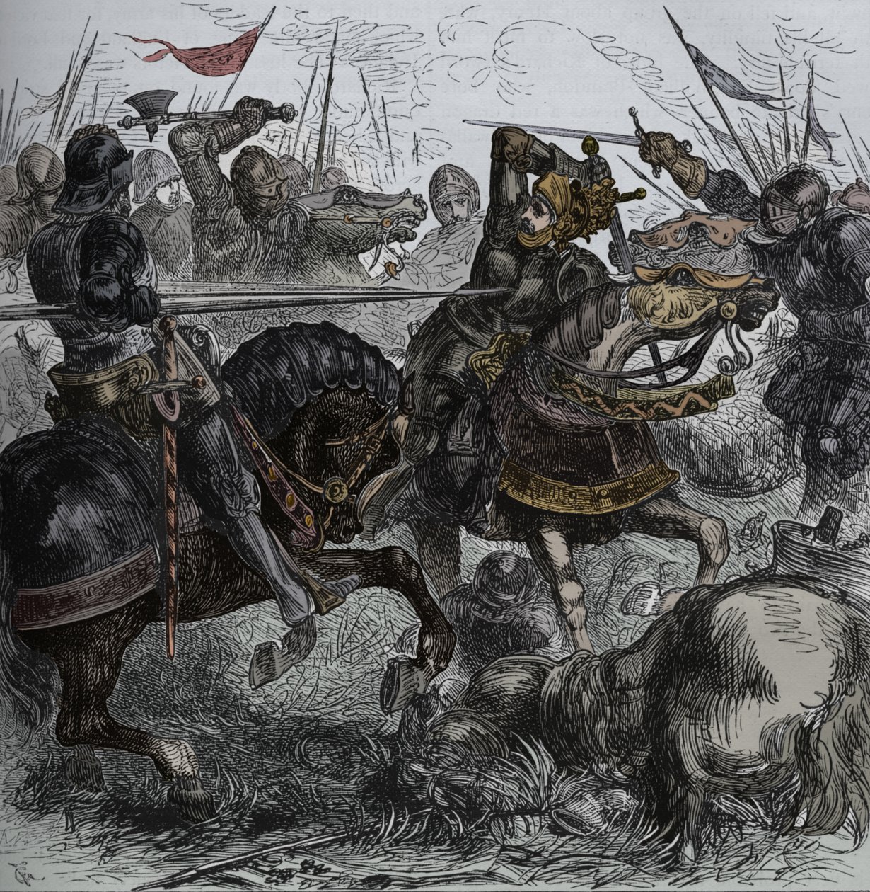 Richard III Bosworthissa, 22. elokuuta 1485, c1880 tekijältä Unbekannt