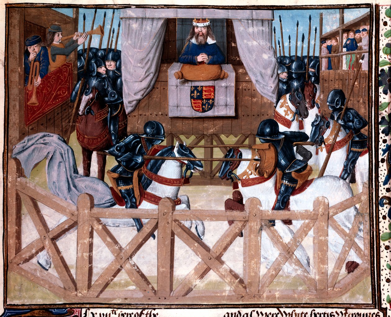 Richard II, Englannin kuningas, puheenjohtajana turnauksessa, 1377-1379 1400-luku tekijältä Unbekannt