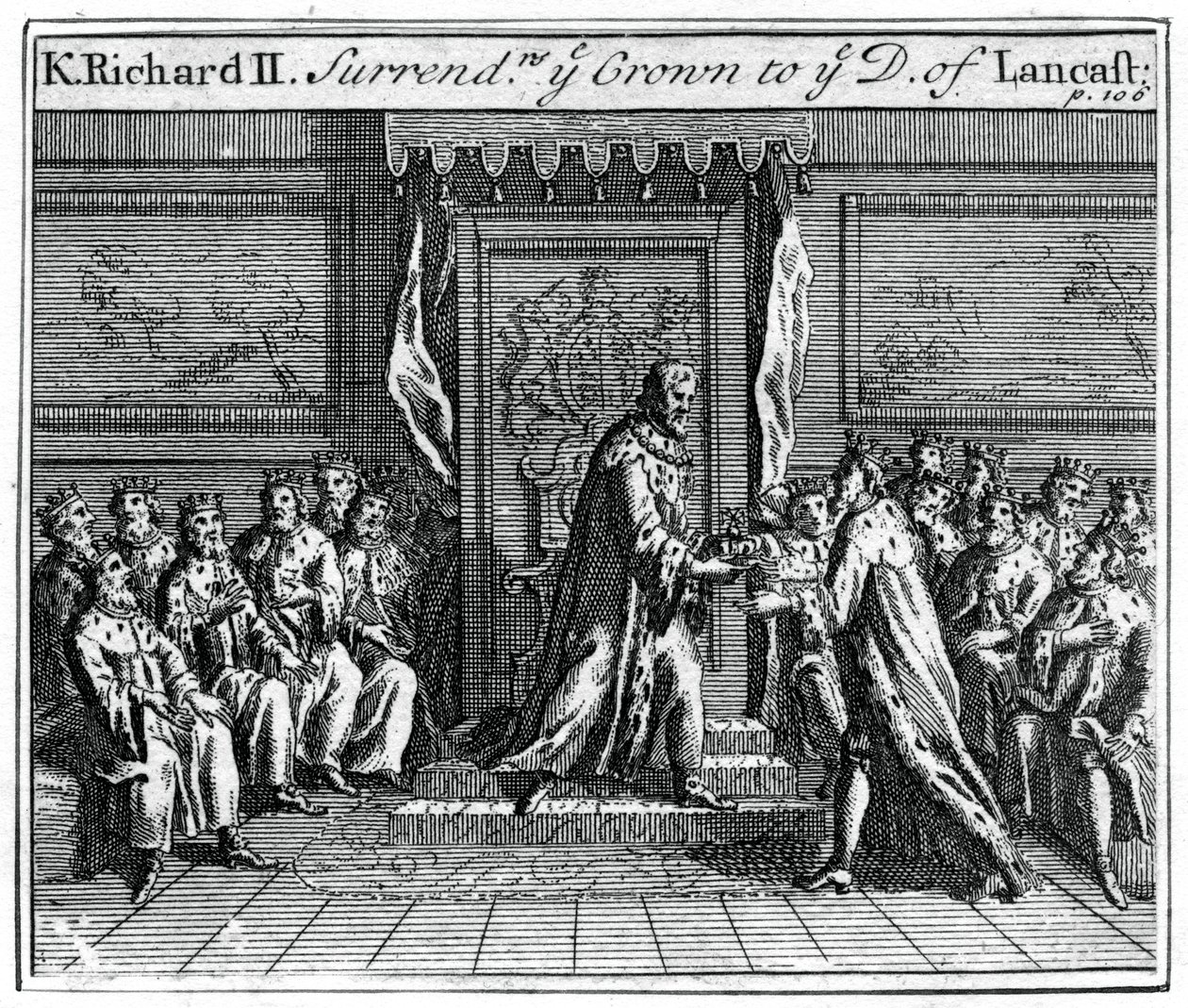 Englannin Richard II luovuttaa kruununsa 1399 tekijältä Unbekannt