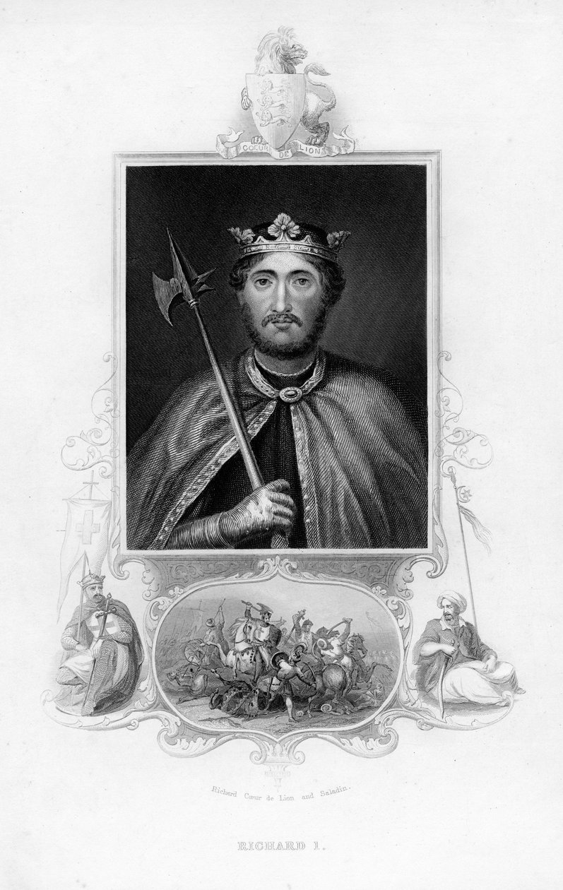 Richard I, Englannin kuningas, vuodelta 1850 tekijältä Unbekannt