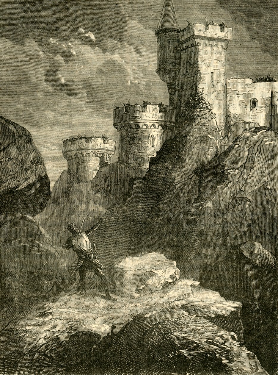 Richard I. Haavoittui Chaluzin linnan piirityksessä 1199, 1890. tekijältä Unbekannt