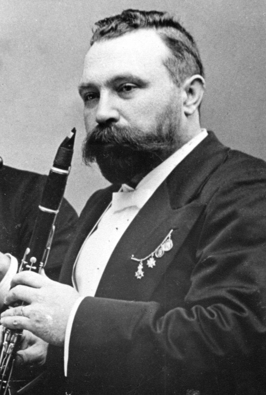 Richard Mühlfeld, saksalainen klarinetisti, 1890-luku tekijältä Unbekannt