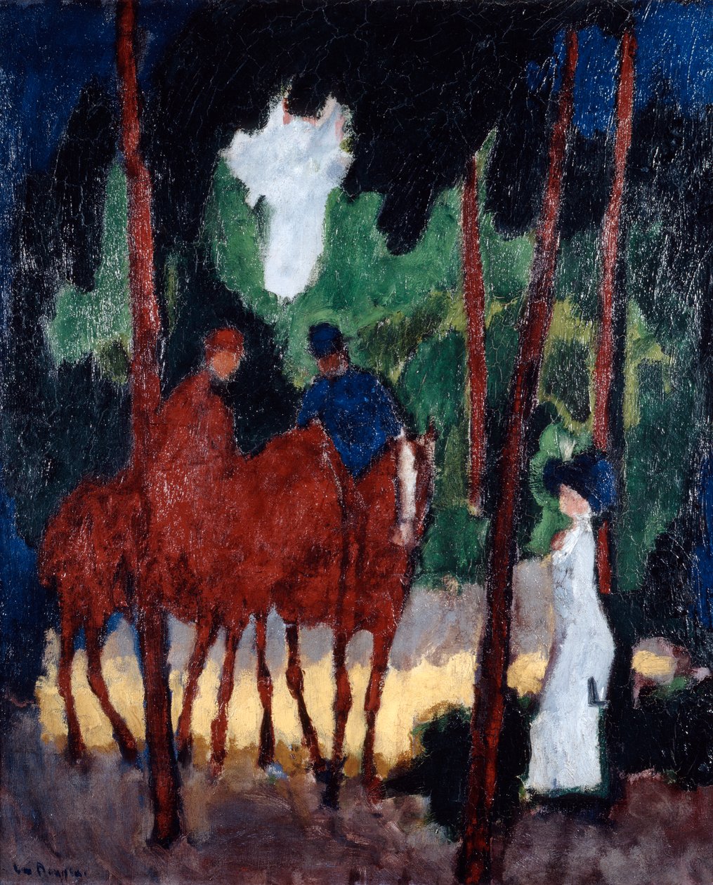 Riders in the Wood of Boulognen, vuodelta 1904 tekijältä Unbekannt