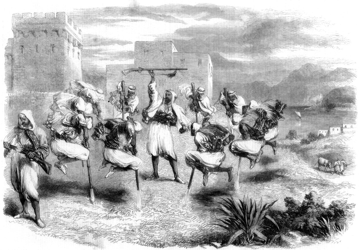 Riffin häätanssi Tangerissa, 1860 tekijältä Unbekannt