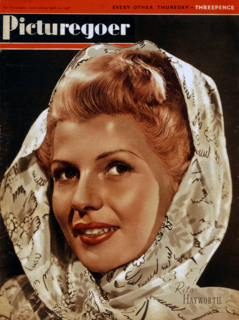 Rita Hayworth 1918-1987, yhdysvaltalainen näyttelijä, 1948 tekijältä Unbekannt